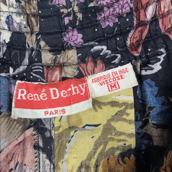 Vintage 90’s René Derhy Paris Gaucho Floral Pants - Picture 7 of 8